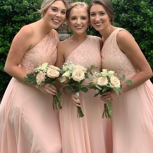Azazie Pearl Pink Simone Bridesmaid Dress